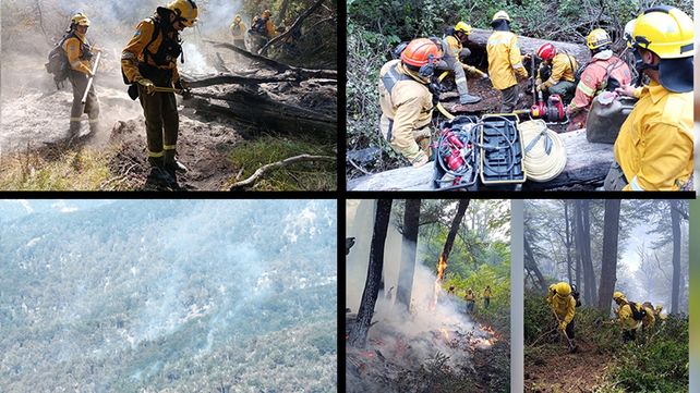 Brigadistas santafesinos en Chubut combatieron el fuego en parques provinciales y nacionales.
