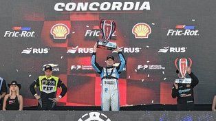 El podio tras la final de la Clase 3 en Concordia.
