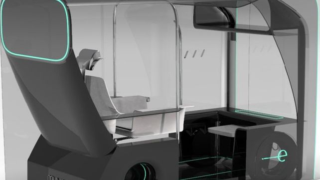 Un taxi sin chofer, transporte ideal para la pandemia de coronavirus