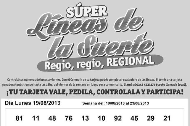 Seguí jugando con las Súper Líneas de las Suerte
