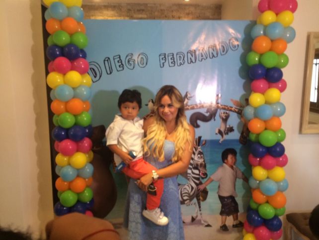 Diego Fernando cumplió 4 años y lo festejó con su mamá.
