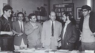 Un joven Ielpi, a la derecha, junto a destacados colegas: Hugo Padeletti, Rubén Sevlever, Hugo Gola, Aldo Oliva y Luis María Castellanos.