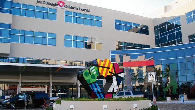 El Joe DiMaggio Chldrens Hospital de Hollywood donde murió el  nene que había viajado a Miami con sus padres