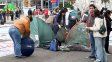 Agmer, con carpas, protesta contra la reforma previsional