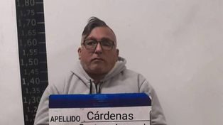 Gustavo Cárdenas al momento de ser prontuariado