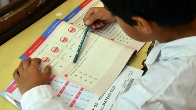 Los chicos de tercer grado de primaria debieron rendir dos pruebas, una de Lengua y otra de Matemática.