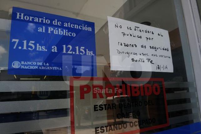 La alarma del Banco Nación de Santo Tomé se activó el domingo a las 3.43