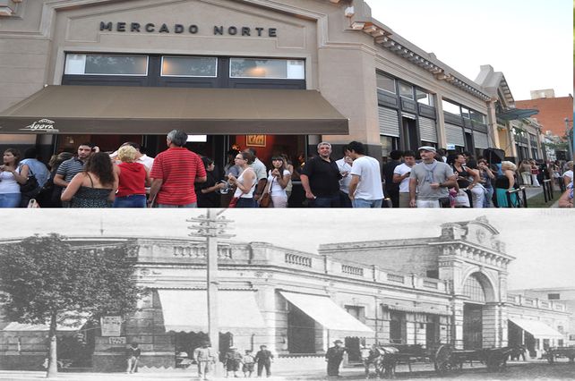 La nueva fachada del Mercado norte y cómo lucía en sus momentos de esplendor. /ParaConocernos y Prensa Gobierno de la Ciudad