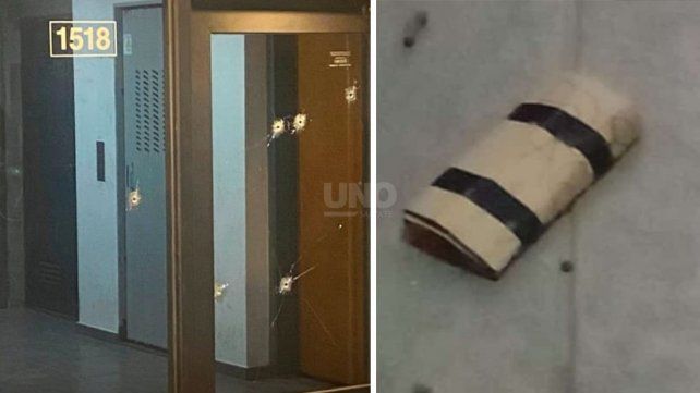 El frente del edificio baleado en Rosario y la nota que dejaron tras el ataque