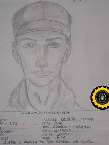 Difunden identikit hecho a mano del presunto autor de un robo de $20 millones en Victoria