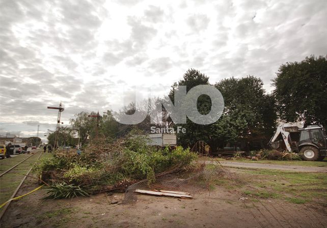 Puesta a punto: trabajan en la tarea de despeje de intrusiones en la traza del Tren Urbano
