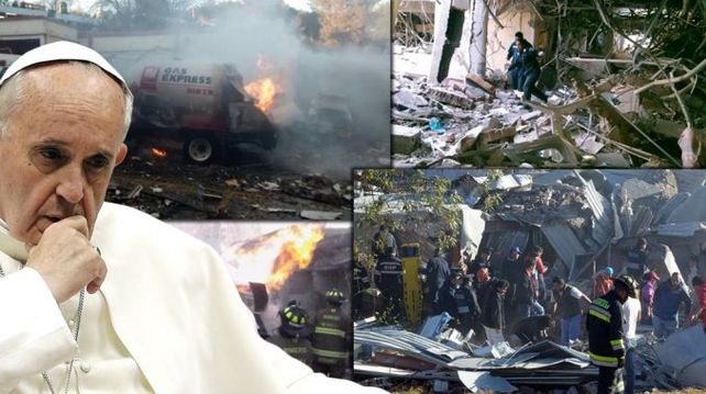 Francisco se solidarizó con Mexico por la explosión en el hospital