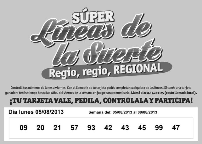 Seguí jugando con las Súper Líneas de las Suerte
