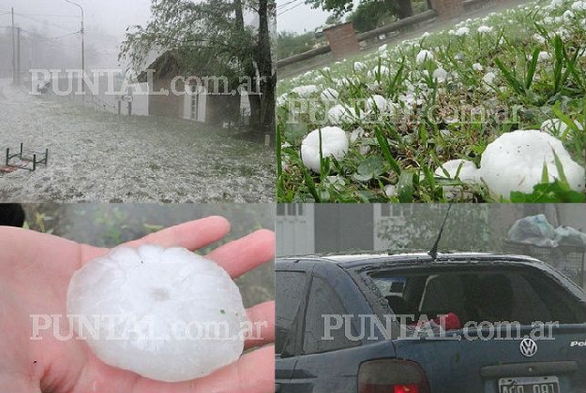 Cayeron piedras como pelotas de tenis en la localidad cordobesa de Alpa Corral