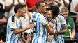 Los jugadores de Argentina que llegan en capilla para jugar contra Jordania