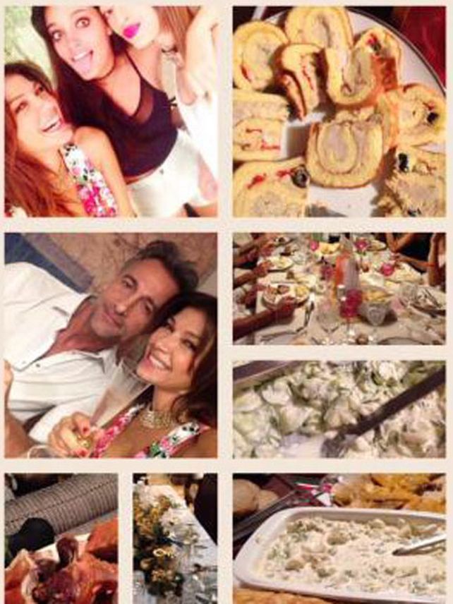 ¿Qué comieron las famosas en Navidad?