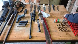 Encontraron un arsenal de armas durante un allanamiento en el norte de la ciudad.&nbsp;