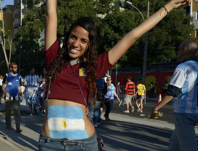 Las fotos de las chicas argentinas, las más linda del Maracaná