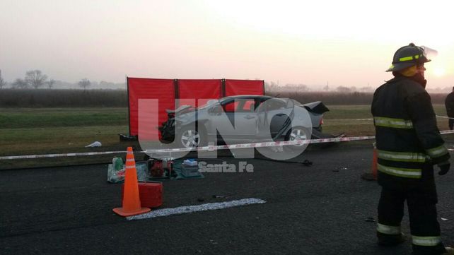 Funes: choque fatal en la autopista Rosario - Córdoba