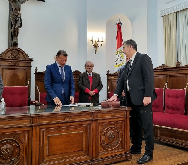 El acto de jura se realizó en el marco en el salón de actos de la Corte Suprema de Justicia de la provincia