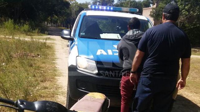El agresor fue detenido por la policía. (Foto: gentileza diario uno de Santa Fe)
