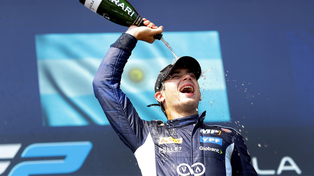 Franco Colapinto obtuvo su única victoria en Fórmula 2 en el circuito de Imola, en mayo de 2024.