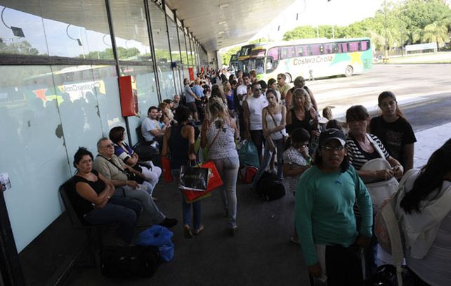 La terminal rosarina sin ómnibus