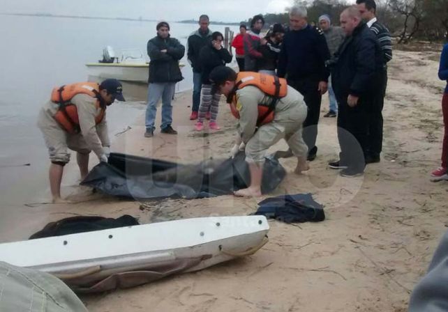 Rescate. Es el que hicieron los agentes de la Prefectura Naval Argentina