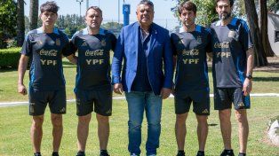El cuerpo técnico de la Selección Argentina Sub 20.