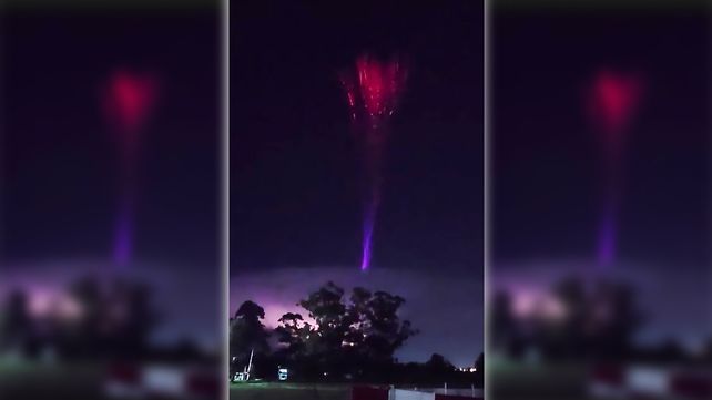 En Tucuman se observó un fenómeno meteorológico inusual denominado Gigantic jet