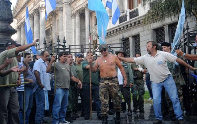 Movilizados. Algunos ex soldados de Malvinas reclaman ser reconocidos.