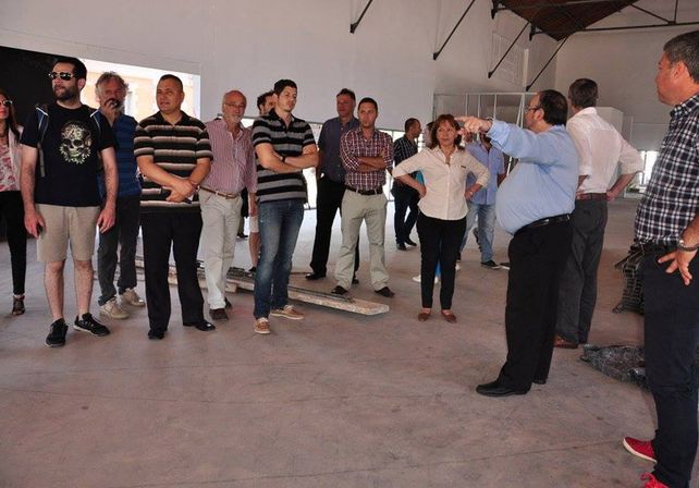 Osuna mostró los avances de la obra del complejo multieventos del puerto
