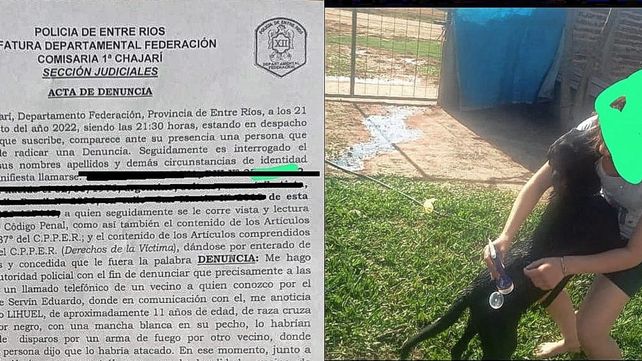 Afirmaron que el policía fue a la casa del perro Lihuel y lo mató a tiros