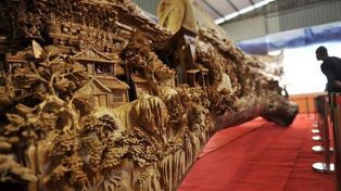 Un artista chino talló un árbol durante cuatro años