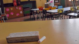 Aulas vacías. Hoy se realiza una jornada institucional de discusión sobre la ley provincial de educación.