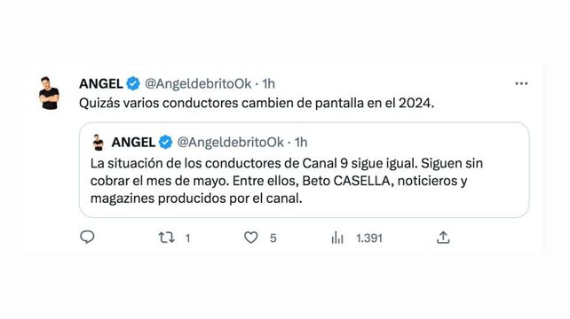 Ángel de Brito reveló la difícil situación de los trabajadores de Canal 9