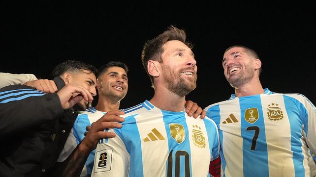 Messi disfrutó de la victoria ante Venezuela cerca del final de su carrera albiceleste.