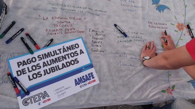 Amsafé realizó una Jornada Nacional de Protesta