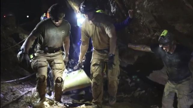 Difunden el primer video que muestra el rescate de Tailandia por dentro