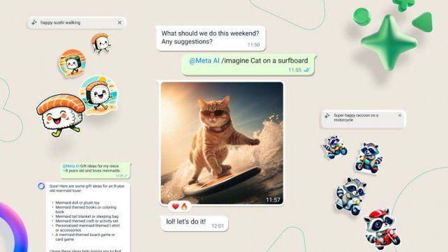 El asistente de inteligencia artificial Meta AI empieza a asomar en WhatsApp