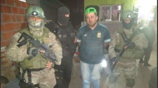 Héctor Daniel Noguera, el “Gordo Dany”, al momento de ser detenido en agosto de 2020 tras el crimen de Carlos Jerry Gaeta.