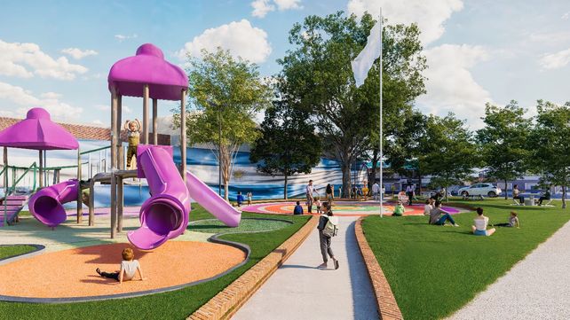 Maquetas a nuevo. Empezó la renovación en las plazas La Esperanza
