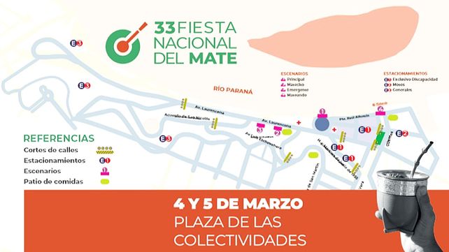 Se establecieron zonas para estacionamiento; puestos sanitarios