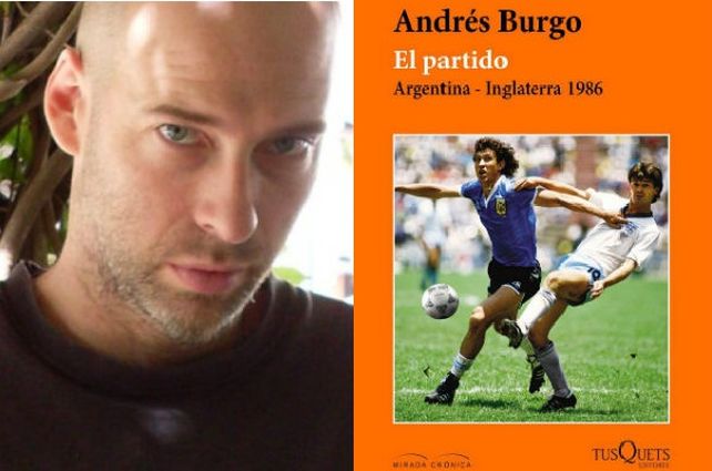 El autor Andrés Burgo y la portada del libro.
