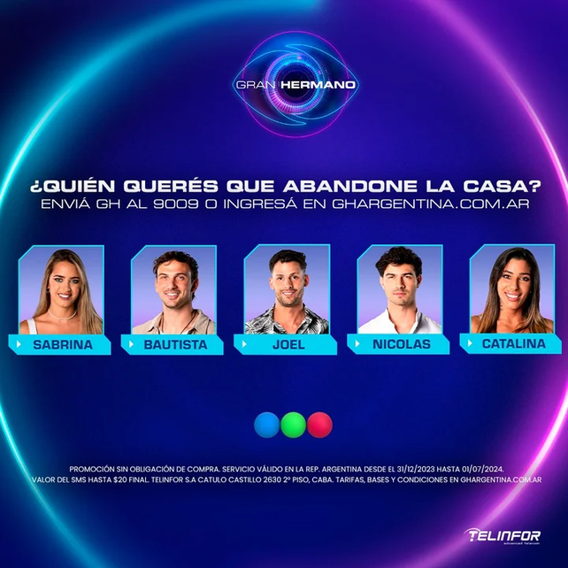 La placa quedó conformado por cinco participantes: Sabrina