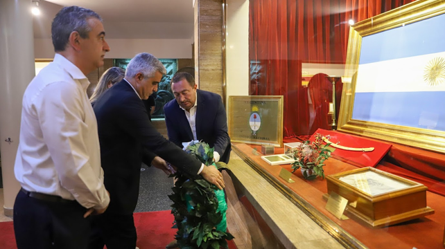 El rector Franco Bartolacci y el intendente de Rosario
