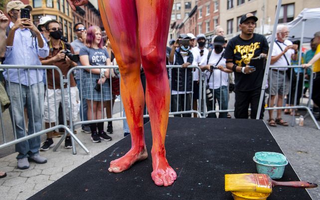 Las coloridas imágenes del Día anual de Body painting en Nueva York