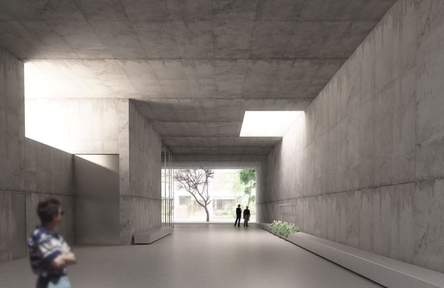 Homenaje. La planta baja contempla una doble altura de 6 metros.