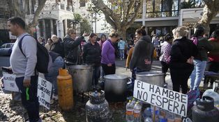 La protesta realizada ayer en Oroño al 900 frente a los Tribunales Federales. La Municipalidad denunció a la Corriente Clasista y Combativa.&nbsp;