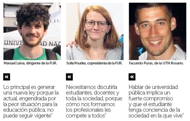 Universitarios se manifiestan a favor de una nueva ley de educación superior